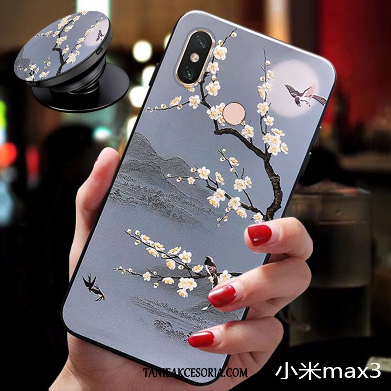 Etui Xiaomi Mi Max 3 Modna Marka All Inclusive Silikonowe, Pokrowce Xiaomi Mi Max 3 Miękki Niebieski Anti-fall Beige