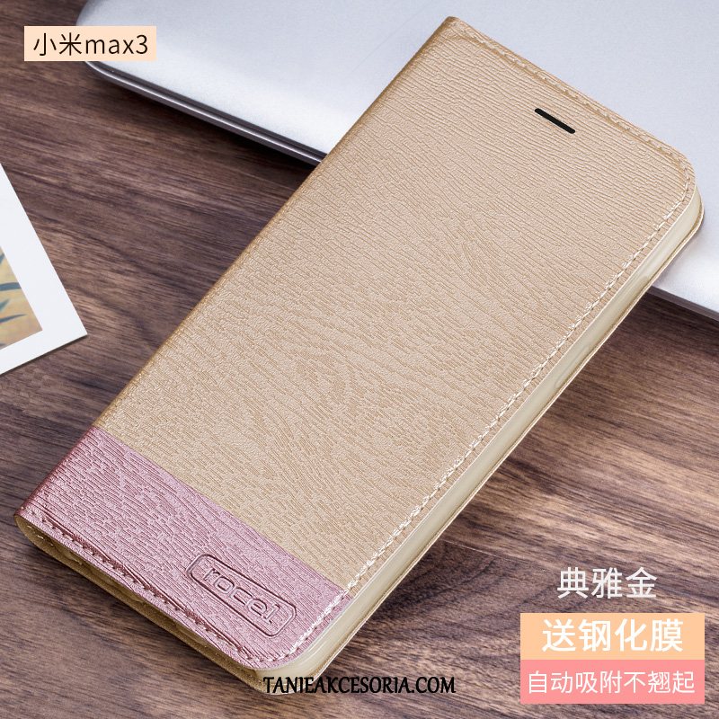 Etui Xiaomi Mi Max 3 Ochraniacz Mały Anti-fall, Obudowa Xiaomi Mi Max 3 Silikonowe Telefon Komórkowy Skórzany Futerał Beige