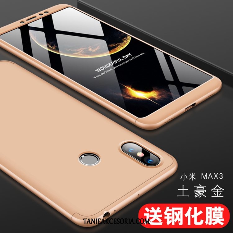 Etui Xiaomi Mi Max 3 Telefon Komórkowy Kotek Filmy, Obudowa Xiaomi Mi Max 3 Ring Szkło Hartowane Mały Beige