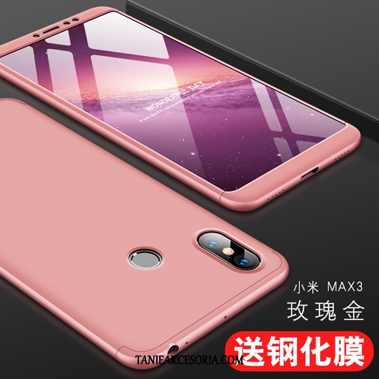 Etui Xiaomi Mi Max 3 Telefon Komórkowy Kotek Filmy, Obudowa Xiaomi Mi Max 3 Ring Szkło Hartowane Mały Beige