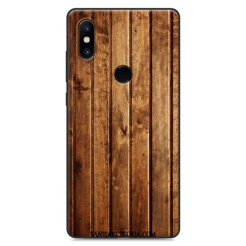 Etui Xiaomi Mi Mix 2s Mały Tendencja Ziarno Drewna, Obudowa Xiaomi Mi Mix 2s Ochraniacz Czarny Anti-fall Beige