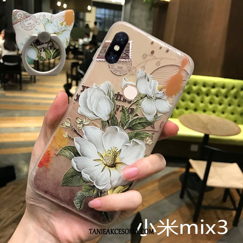 Etui Xiaomi Mi Mix 3 All Inclusive Vintage Anti-fall, Futerał Xiaomi Mi Mix 3 Wzór Silikonowe Różowe Beige