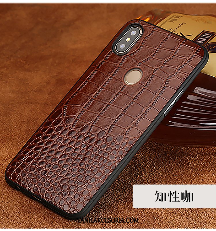 Etui Xiaomi Mi Mix 3 Anti-fall Tendencja Ochraniacz, Futerał Xiaomi Mi Mix 3 Telefon Komórkowy Mały Prawdziwa Skóra Braun Beige