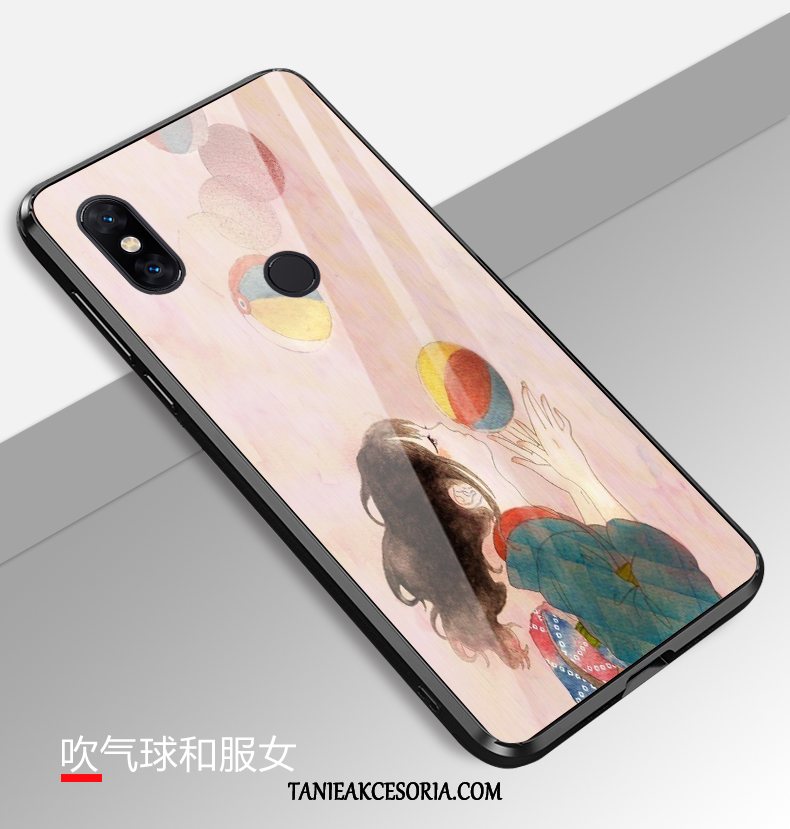 Etui Xiaomi Mi Mix 3 Czarny Nowy Różowe, Futerał Xiaomi Mi Mix 3 Miękki Szkło Piękny Beige