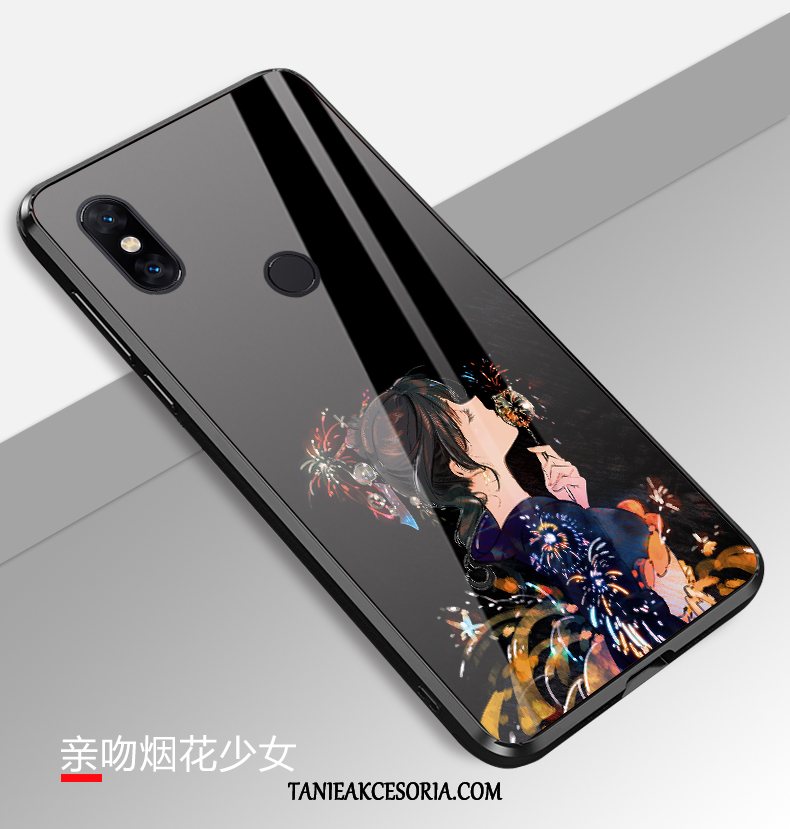 Etui Xiaomi Mi Mix 3 Czarny Nowy Różowe, Futerał Xiaomi Mi Mix 3 Miękki Szkło Piękny Beige