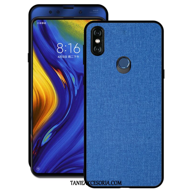 Etui Xiaomi Mi Mix 3 Jednolity Kolor Płótno Miękki, Obudowa Xiaomi Mi Mix 3 Mały Silikonowe Wzór Beige