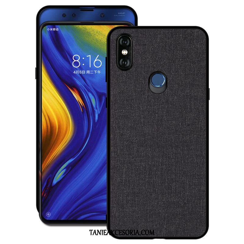 Etui Xiaomi Mi Mix 3 Jednolity Kolor Płótno Miękki, Obudowa Xiaomi Mi Mix 3 Mały Silikonowe Wzór Beige