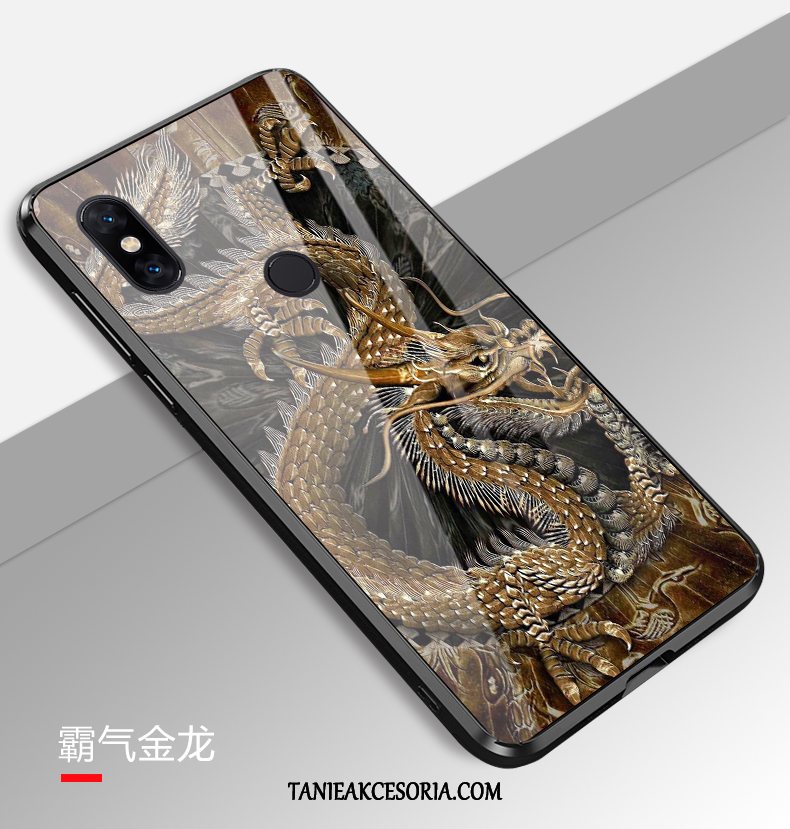 Etui Xiaomi Mi Mix 3 Miękki Smok Ochraniacz, Obudowa Xiaomi Mi Mix 3 Anti-fall Telefon Komórkowy Osobowość Beige