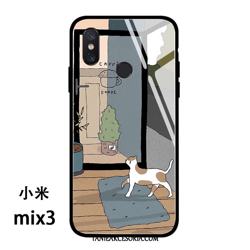 Etui Xiaomi Mi Mix 3 Szkło Anti-fall Piękny, Pokrowce Xiaomi Mi Mix 3 Mały Osobowość Kreskówka Beige