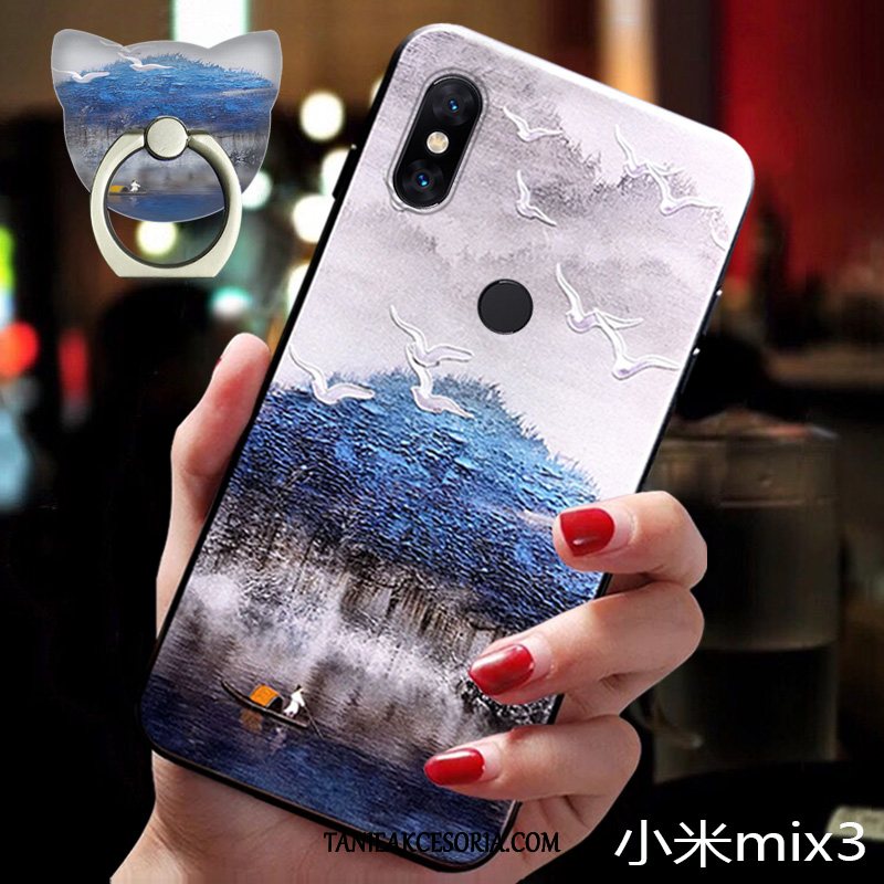 Etui Xiaomi Mi Mix 3 Wiatr Mały Nowy, Pokrowce Xiaomi Mi Mix 3 Cienkie Chiński Styl Tendencja Beige