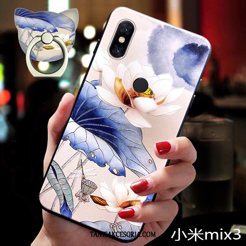 Etui Xiaomi Mi Mix 3 Wiatr Mały Nowy, Pokrowce Xiaomi Mi Mix 3 Cienkie Chiński Styl Tendencja Beige