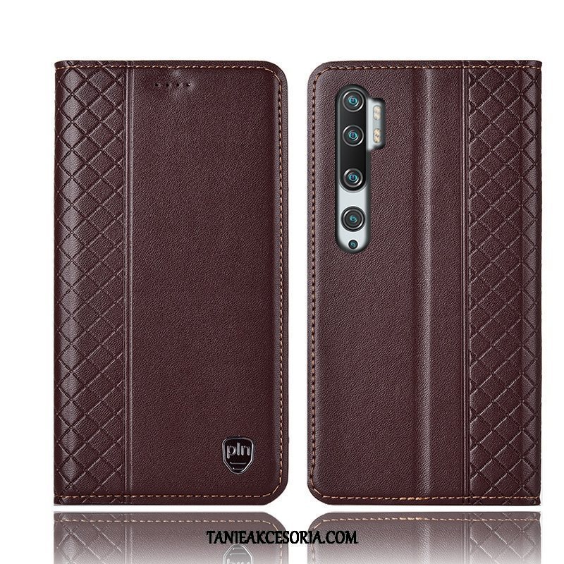 Etui Xiaomi Mi Note 10 All Inclusive Telefon Komórkowy Mały, Pokrowce Xiaomi Mi Note 10 W Kratę Żółty Ochraniacz Beige