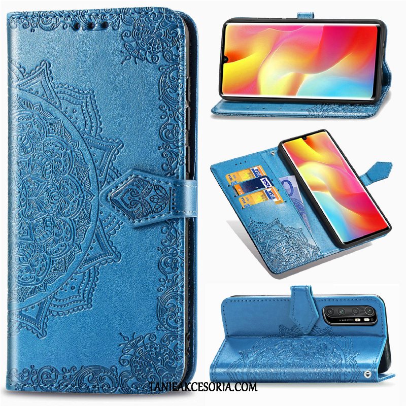 Etui Xiaomi Mi Note 10 Lite All Inclusive Skórzany Futerał Karta, Pokrowce Xiaomi Mi Note 10 Lite Telefon Komórkowy Czarny Anti-fall Beige