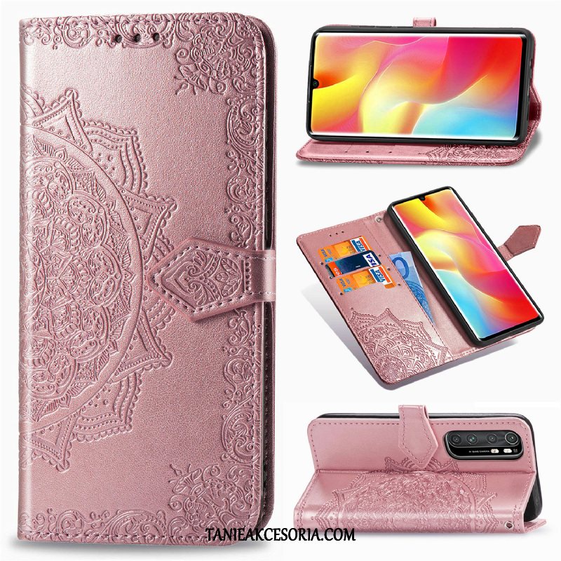 Etui Xiaomi Mi Note 10 Lite All Inclusive Skórzany Futerał Karta, Pokrowce Xiaomi Mi Note 10 Lite Telefon Komórkowy Czarny Anti-fall Beige