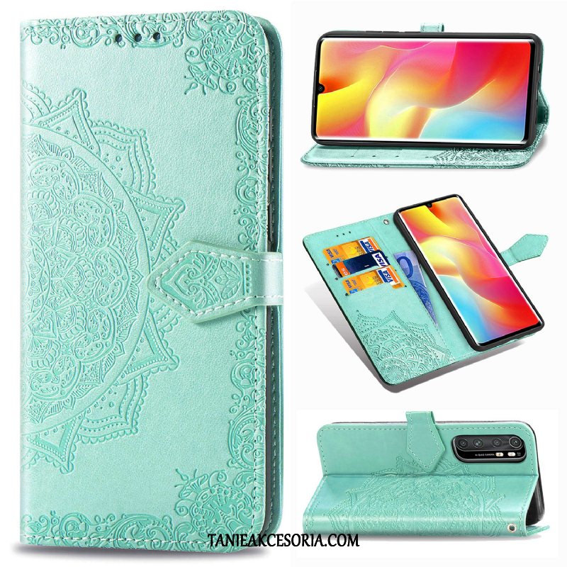 Etui Xiaomi Mi Note 10 Lite All Inclusive Skórzany Futerał Karta, Pokrowce Xiaomi Mi Note 10 Lite Telefon Komórkowy Czarny Anti-fall Beige