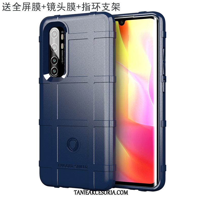 Etui Xiaomi Mi Note 10 Lite Magnetyzm Ochraniacz Modna Marka, Obudowa Xiaomi Mi Note 10 Lite Mały Nubuku Nowy Beige