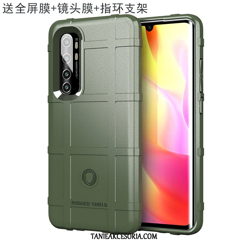 Etui Xiaomi Mi Note 10 Lite Magnetyzm Ochraniacz Modna Marka, Obudowa Xiaomi Mi Note 10 Lite Mały Nubuku Nowy Beige