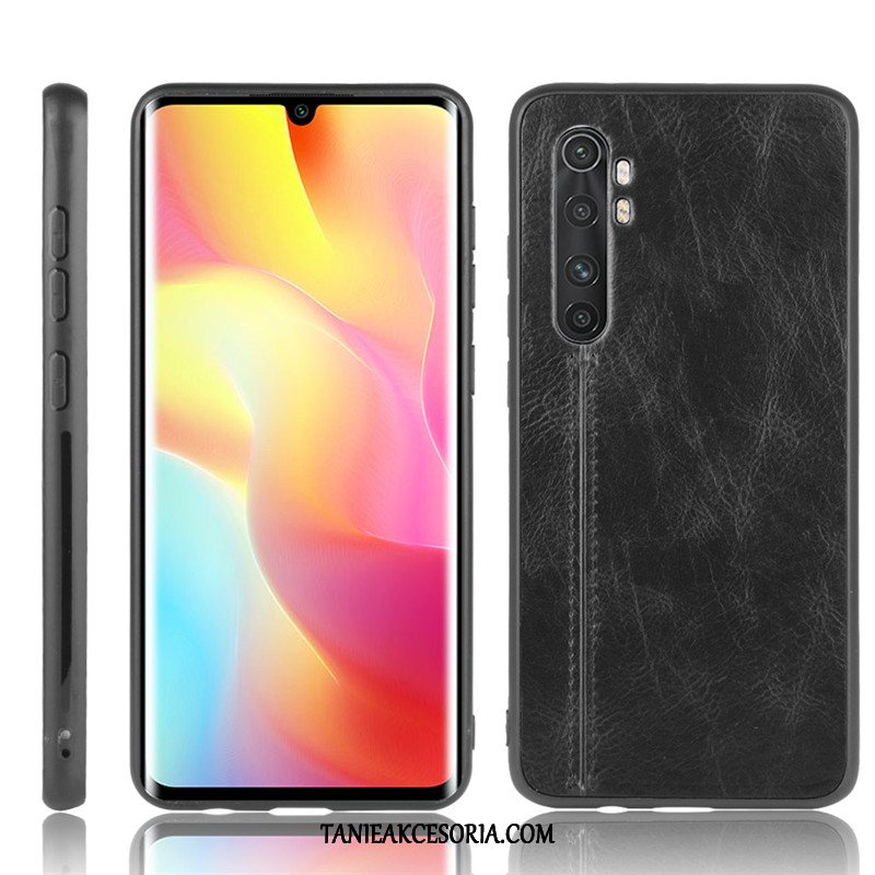 Etui Xiaomi Mi Note 10 Lite Ochraniacz Mały Telefon Komórkowy, Futerał Xiaomi Mi Note 10 Lite Czerwony Bydło Wzór Beige