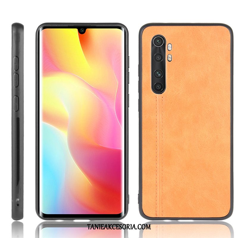 Etui Xiaomi Mi Note 10 Lite Ochraniacz Mały Telefon Komórkowy, Futerał Xiaomi Mi Note 10 Lite Czerwony Bydło Wzór Beige