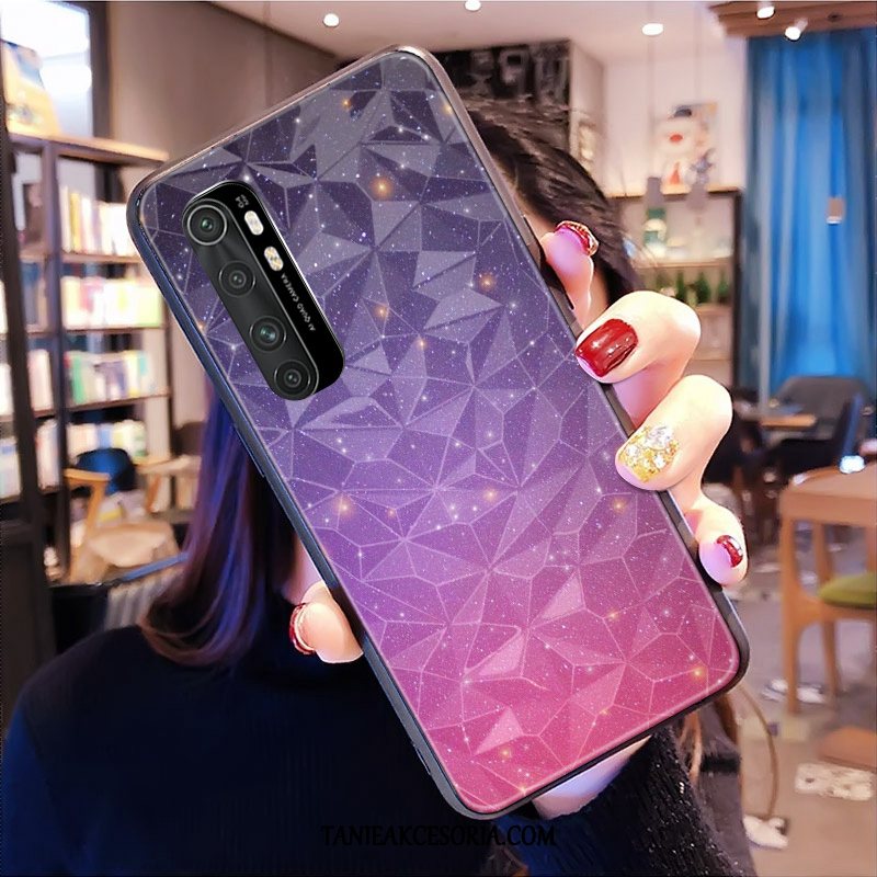 Etui Xiaomi Mi Note 10 Lite Ochraniacz Telefon Komórkowy Wzór, Futerał Xiaomi Mi Note 10 Lite Purpurowy Wzór Dostosowane Beige