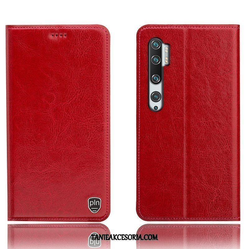 Etui Xiaomi Mi Note 10 Skórzany Futerał All Inclusive Mały, Pokrowce Xiaomi Mi Note 10 Ochraniacz Telefon Komórkowy Wzór Braun Beige