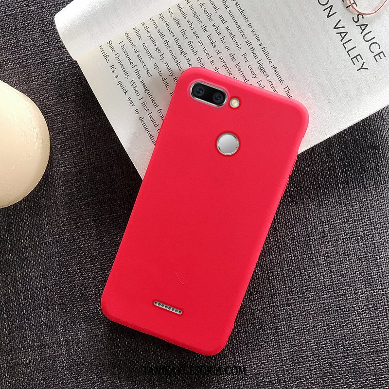 Etui Xiaomi Redmi 6 All Inclusive Czerwony Netto Fioletowy, Obudowa Xiaomi Redmi 6 Kreatywne Osobowość Mały Beige