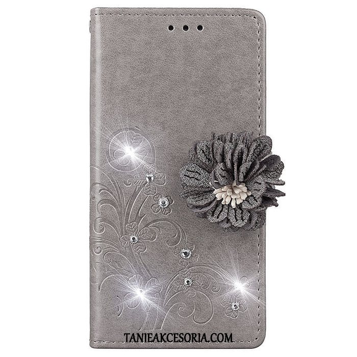 Etui Xiaomi Redmi 6a Klapa Wiszące Ozdoby Anti-fall, Obudowa Xiaomi Redmi 6a Czerwony Telefon Komórkowy Rhinestone Beige