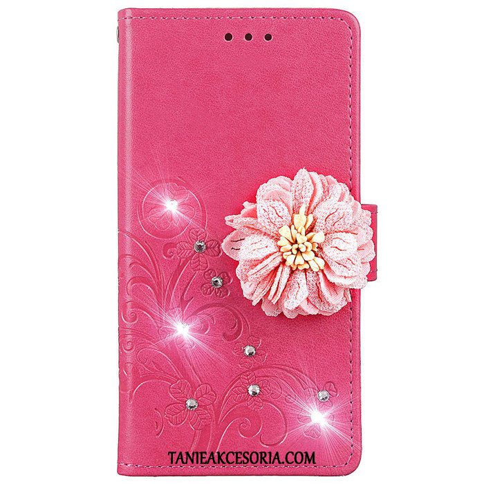 Etui Xiaomi Redmi 6a Klapa Wiszące Ozdoby Anti-fall, Obudowa Xiaomi Redmi 6a Czerwony Telefon Komórkowy Rhinestone Beige