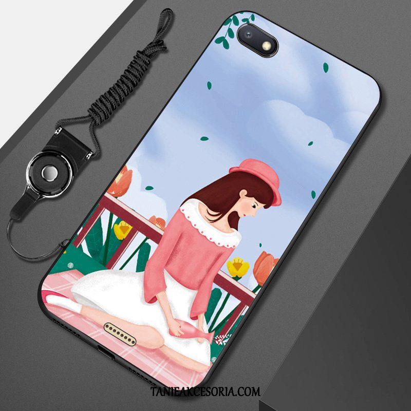 Etui Xiaomi Redmi 6a Telefon Komórkowy Czerwony Miękki, Pokrowce Xiaomi Redmi 6a Świeży Mały Wiszące Ozdoby Beige