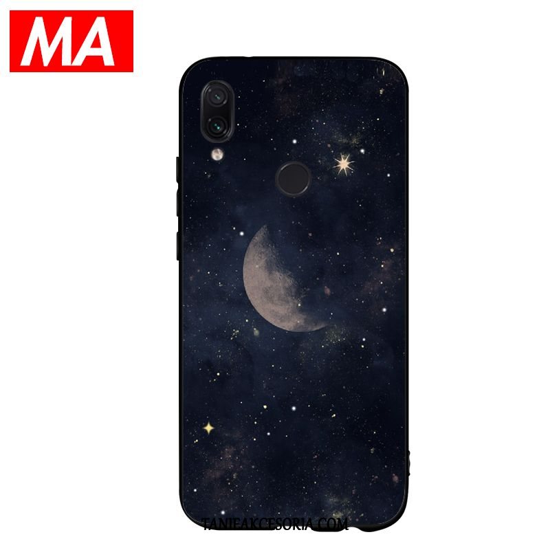 Etui Xiaomi Redmi 7 Czerwony Czarny Miesiąc, Pokrowce Xiaomi Redmi 7 Jasny Telefon Komórkowy Silikonowe Beige