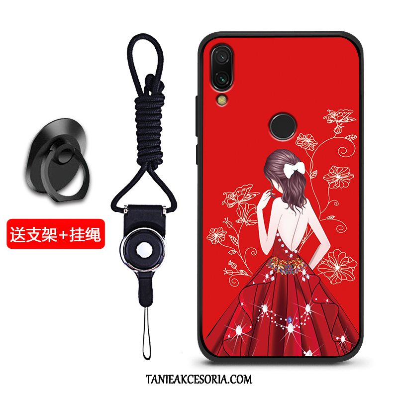 Etui Xiaomi Redmi 7 Czerwony Telefon Komórkowy Anti-fall, Pokrowce Xiaomi Redmi 7 Nubuku Mały Czerwony Netto Beige