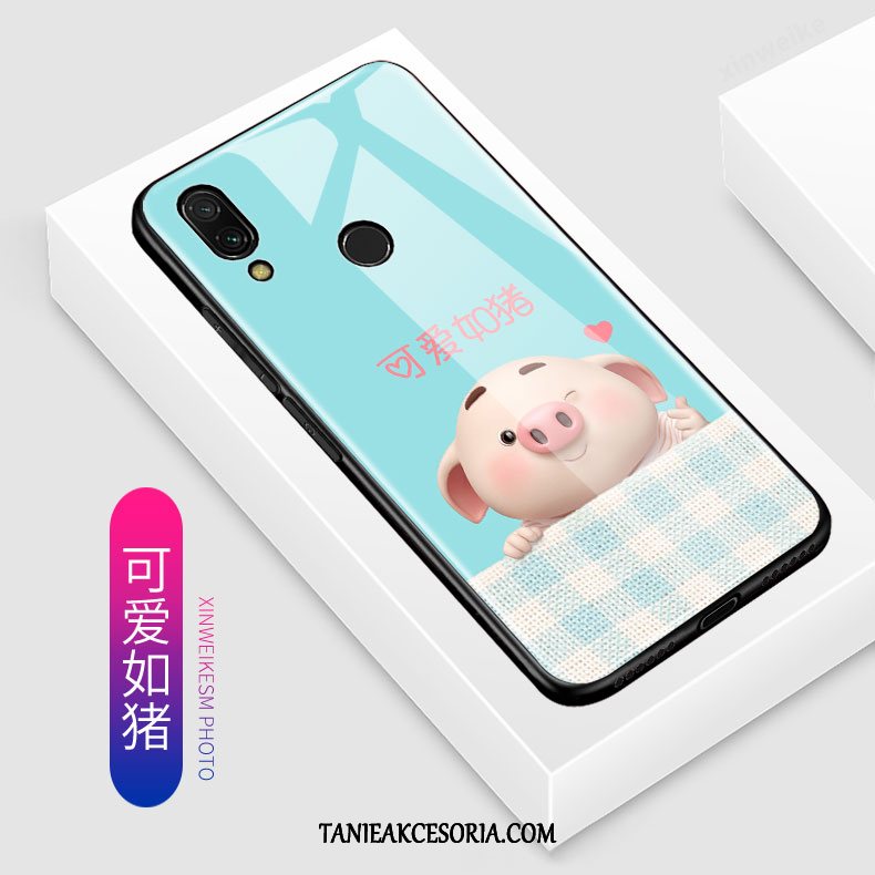 Etui Xiaomi Redmi 7 Szkło Proszek Mały, Pokrowce Xiaomi Redmi 7 Czerwony Anti-fall Ochraniacz Beige