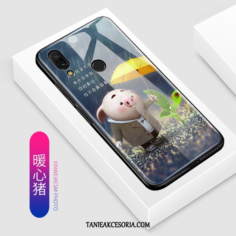 Etui Xiaomi Redmi 7 Szkło Proszek Mały, Pokrowce Xiaomi Redmi 7 Czerwony Anti-fall Ochraniacz Beige