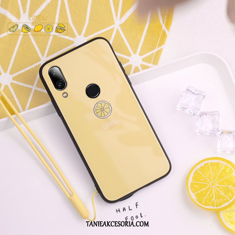 Etui Xiaomi Redmi 7 Wiszące Ozdoby Telefon Komórkowy Ochraniacz, Pokrowce Xiaomi Redmi 7 Żółty Anti-fall Szkło Beige