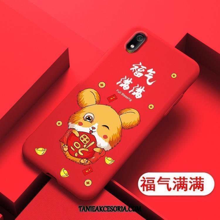 Etui Xiaomi Redmi 7a Nowy Piękny Mały, Futerał Xiaomi Redmi 7a Telefon Komórkowy Czerwony Kreskówka Beige