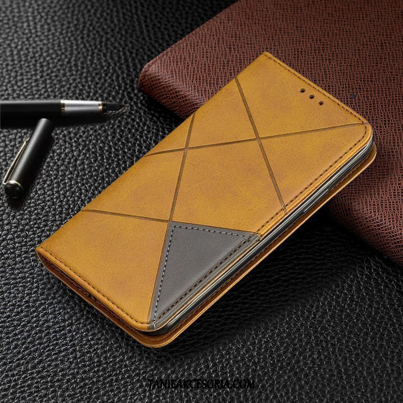 Etui Xiaomi Redmi 7a Skórzany Portfel All Inclusive, Futerał Xiaomi Redmi 7a Nowy Tendencja Niebieski Beige