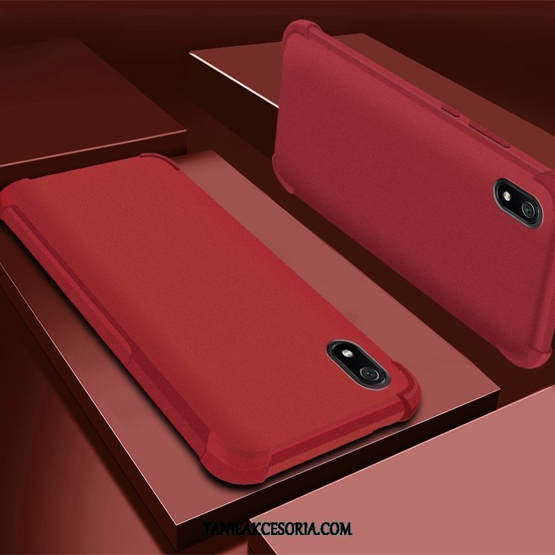 Etui Xiaomi Redmi 7a Telefon Komórkowy Anti-fall Silikonowe, Pokrowce Xiaomi Redmi 7a Nubuku Wiszące Ozdoby Purpurowy Beige