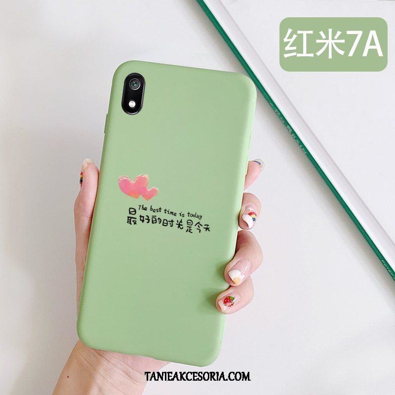 Etui Xiaomi Redmi 7a Telefon Komórkowy Proste Anti-fall, Obudowa Xiaomi Redmi 7a Zielony Mały Świeży Beige