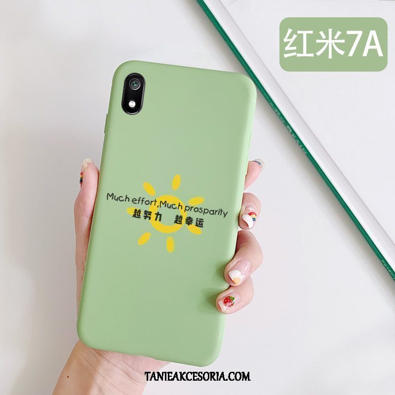 Etui Xiaomi Redmi 7a Telefon Komórkowy Proste Anti-fall, Obudowa Xiaomi Redmi 7a Zielony Mały Świeży Beige