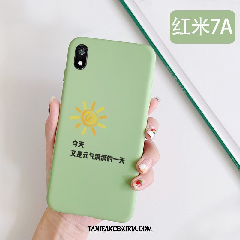 Etui Xiaomi Redmi 7a Telefon Komórkowy Proste Anti-fall, Obudowa Xiaomi Redmi 7a Zielony Mały Świeży Beige