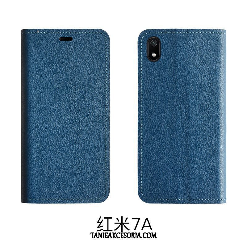 Etui Xiaomi Redmi 7a Wzór Czerwony Ochraniacz, Futerał Xiaomi Redmi 7a Klapa Prawdziwa Skóra Telefon Komórkowy Braun Beige