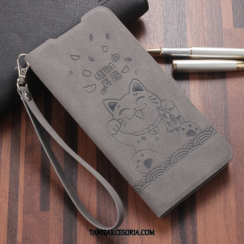 Etui Xiaomi Redmi 8 Anti-fall Vintage Klapa, Obudowa Xiaomi Redmi 8 Wspornik Silikonowe Kreatywne Braun Beige