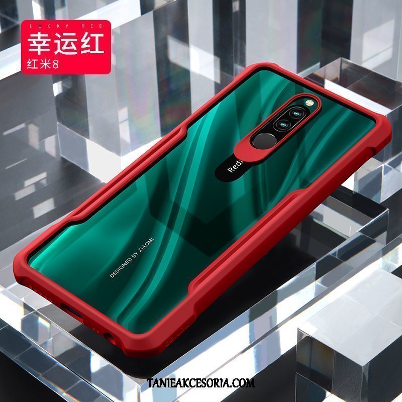 Etui Xiaomi Redmi 8 Dostosowane Czerwony Silikonowe, Futerał Xiaomi Redmi 8 Anti-fall Telefon Komórkowy Przezroczysty Beige