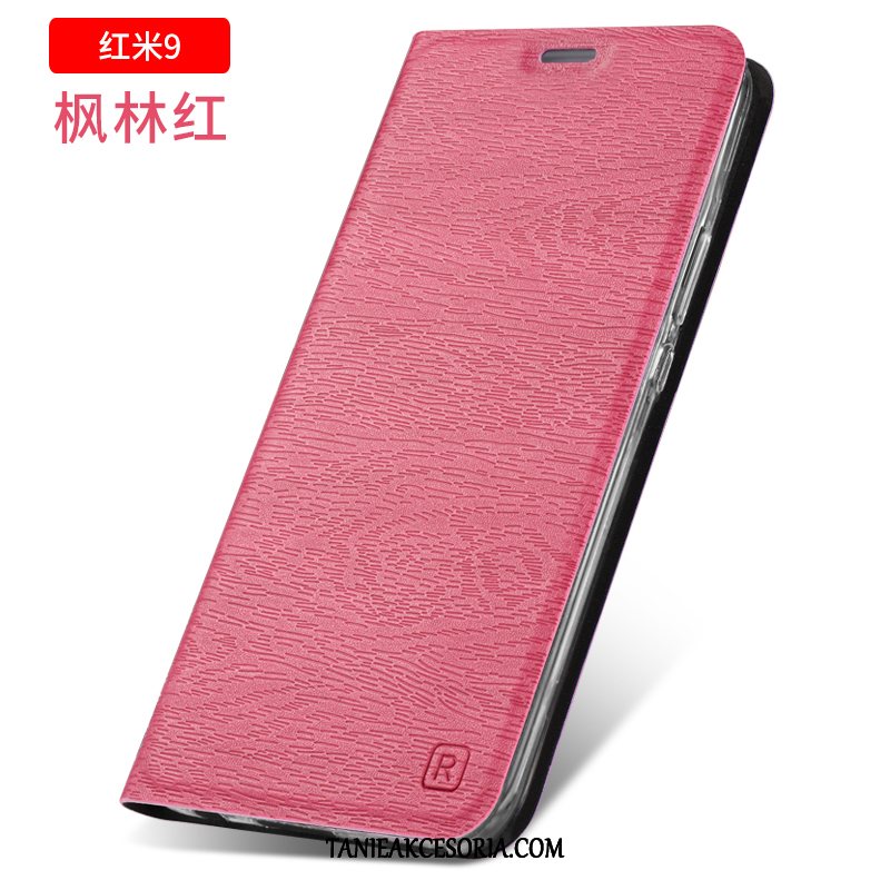 Etui Xiaomi Redmi 9 Ciemno Niebieski Skórzany Telefon Komórkowy, Futerał Xiaomi Redmi 9 Silikonowe Ochraniacz Anti-fall Beige