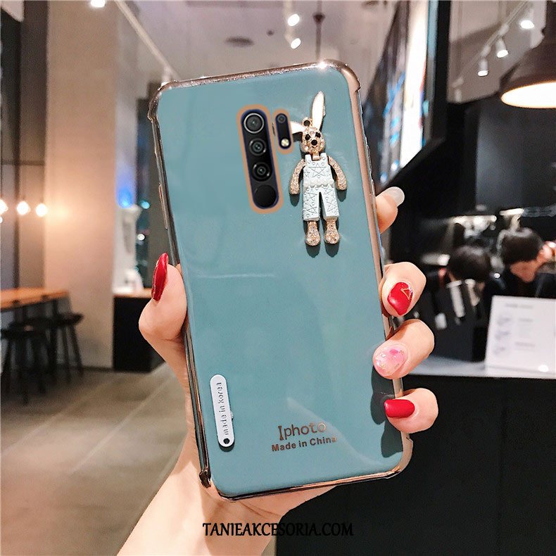 Etui Xiaomi Redmi 9 Osobowość Ochraniacz Anti-fall, Futerał Xiaomi Redmi 9 Z Kryształkami Moda Czerwony Beige