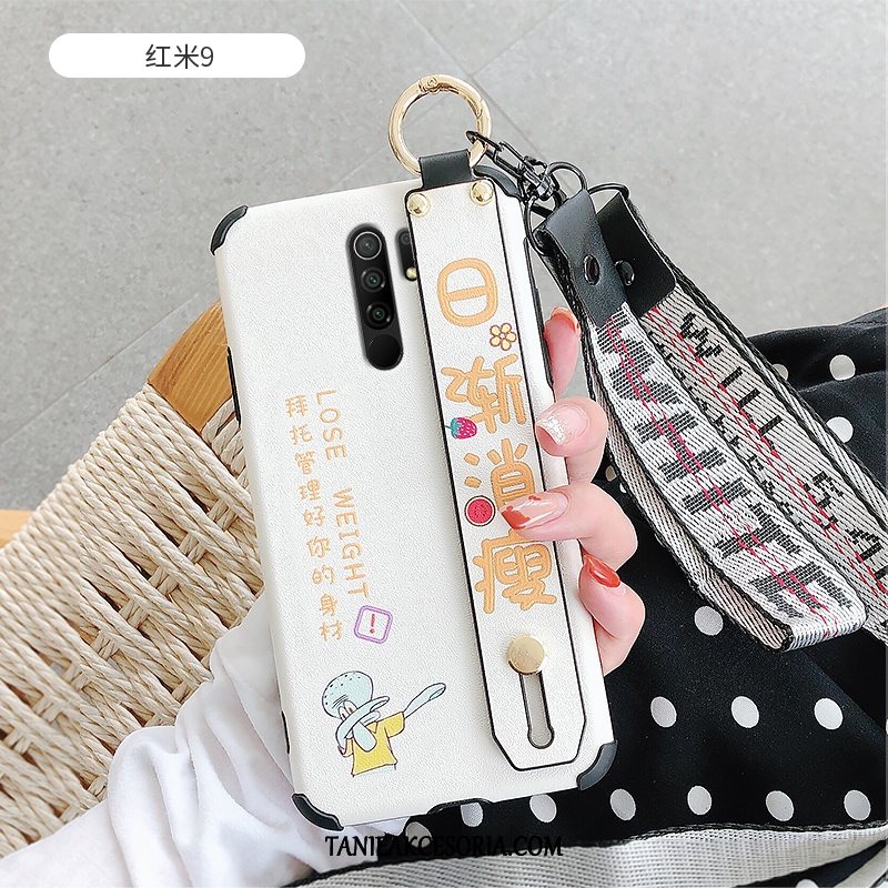 Etui Xiaomi Redmi 9 Proste Relief Ochraniacz, Pokrowce Xiaomi Redmi 9 Wzór Czerwony Czerwony Netto Beige