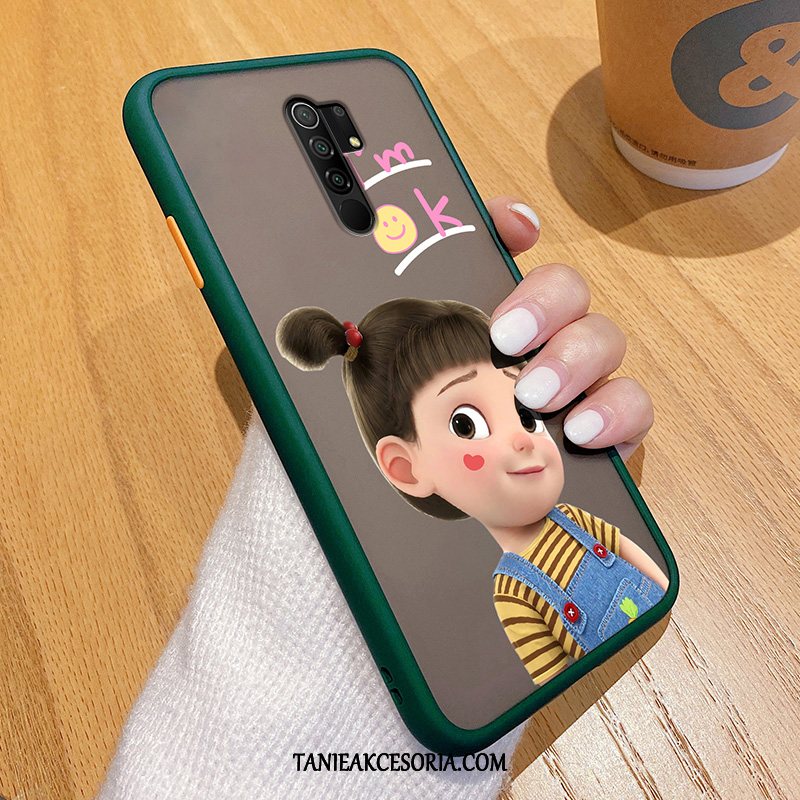 Etui Xiaomi Redmi 9 Serce Moda Czarny, Futerał Xiaomi Redmi 9 Telefon Komórkowy Osobowość Nubuku Beige