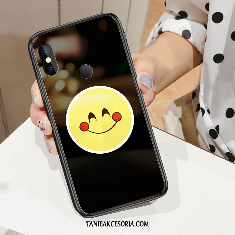 Etui Xiaomi Redmi Note 6 Pro Mały Szkło Hartowane Czerwony, Obudowa Xiaomi Redmi Note 6 Pro Smile Czarny Telefon Komórkowy Beige