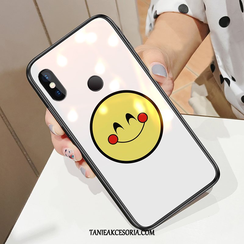 Etui Xiaomi Redmi Note 6 Pro Mały Szkło Hartowane Czerwony, Obudowa Xiaomi Redmi Note 6 Pro Smile Czarny Telefon Komórkowy Beige