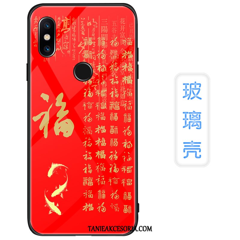 Etui Xiaomi Redmi Note 6 Pro Ochraniacz Anti-fall Czerwony, Futerał Xiaomi Redmi Note 6 Pro Lustro Telefon Komórkowy Czarny Beige